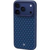 Benks İphone 17 Pro Max Uyumlu Kılıf M-Safe Özellikli Armorpro Armorgrid Serisi Kevlar Kapak Mavi