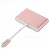 Benks U23 Type-C To USB Çoğaltıcı 3 In 1 (Type-C + USB 3.0 + USB 2.0) Dönüştürücü Adaptör - Rose Gold