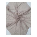 BENLİ Kadın Bej Koton Pamuklu Flamlı Eşarp 100 x 100 cm