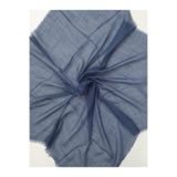 BENLİ Kadın Lacivert Koton Pamuklu Flamlı Eşarp 100x100 cm