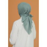 BENLİ Pamuklu Flamlı Eşarp 100x100cm