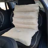 Benlife Nefes Alabilen Araba Koltuk Sırt Minderi & Bel Desteği Minderi - Oturma Minderi - Ortopedik Minder - 45 x 40 cm - Bej