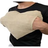 Benlife Premium Cepli Kalp Yastığı Pamuklu Boncuk Elyaf - 33 x 34 cm - Bej