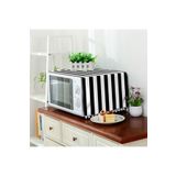 Benlisso Home Mikrodalga Fırın Fiskos Orta Sehpa Örtüsü Siyah Beyaz Çizgili 30x70 Cm