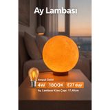 BenomTech Ay Küre Masa Lambası 17.4 cm Dekoratif Gece Lambası Gün Işığı LED Ampul Dahil