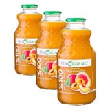 BenOrganic Şeftali Kayısı Elma Suyu 940 ml Cam Şişe (3 paketi)