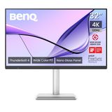 BenQ MA320UG 32" 4K 120Hz Nano Parlak Monitör,%98 P3 Renk Gamı, Çift Thunderbolt 4, 96W/15W, Mac Color, Daisy Chain, KVM, Entegre Mac® Kontrolleri, Yükseklik Ayarı (Gri)