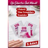 Benri Oje Çıkarıcı Asetonsuz 3 Adet Mendil - E Vitaminli Nemlendicili