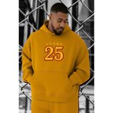 BENROMA 25. Yıl Baskılı Büyük Beden Sweatshirt, Sari, L
