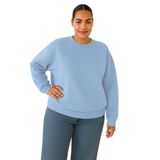 BENROMA 3 Iplik Penye Büyük Beden Unisex Sweatshirt, Bebe Mavisi, S, KAPYET2025BNRQ7