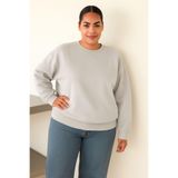 BENROMA 3 Iplik Penye Büyük Beden Unisex Sweatshirt, Gri, 5XL, KAPYET2025BNRQ7