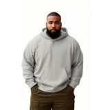 BENROMA 3 Iplik Penye Büyük Beden Unisex Sweatshirt, KAPYET2EBNRQ1, Gri, XL