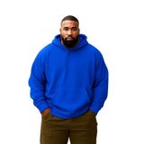 Benroma 3 İplik Penye Büyük Beden Unisex Sweatshirt KAPYET2EBNRQ1, Saks Mavisi, XL