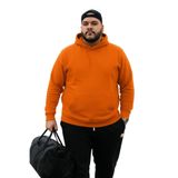 Benroma 3 İplik Penye Büyük Beden Unisex Sweatshirt KAPYET2EBNRQ4, Turuncu, 2XL