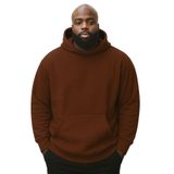 BENROMA 3 Iplik Penye Büyük Beden Unisex Sweatshirt, KAPYET2EBNRQ5, Kahverengi, 2XL