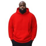 BENROMA 3 Iplik Penye Büyük Beden Unisex Sweatshirt, KAPYET2EBNRQ5, Kırmızı, L