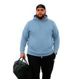 BENROMA 3 İplik Penye Büyük Beden Unisex Sweatshırt,Bebe Mavisi 3XL KAPYET2EBNRQ4