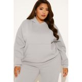 BENROMA 3 İplik Penye Büyük Beden Unisex Sweatshırt,Gri L KAPYET2EBNRQ3