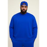 BENROMA 3 İplik Penye Büyük Beden Unisex Sweatshırt,Saks Mavisi 5XL BISYET2BNRW1