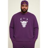 BENROMA 3 İplik Penye Chıcago Bulls Baskılı Büyük Beden Unisex Sweatshırt