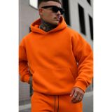 BENROMA 3 İplik Penye Düz Unısex Sweatshırt,Turuncu 3XL TYBM62NJN2WLVN7B75