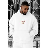 BENROMA 3 Iplik Penye Fight Club Baskılı Büyük Beden Sweatshirt, Beyaz, S