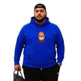 BENROMA 3 İplik Penye Köpek Baskılı Büyük Beden Sweatshırt,Saks Mavisi XL KAPYETDMW65