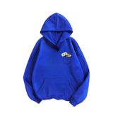 BENROMA 3 Iplik Penye Papatya Baskılı Kapüşonlu Oversize Sweatshirt, Saks, S
