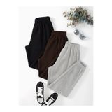 BENROMA 3'Lü Oversize Unisex Eşofman Takımı,Kahve Siyah Gri L