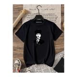 BENROMA Atatürk Baskılı Oversize Unisex Tişört, BNRSALO7, Siyah, S