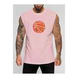 BENROMA Basketbol Yopu Baskılı Kolsuz Tişört,Pembe M