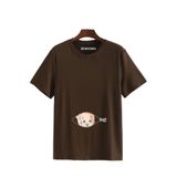 BENROMA Baskılı Salaş Kalıp Hamile Tişört,Kahve10 L