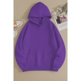 BENROMA Baskısız Ünisex Kapüşonlu Sweatshirt, Mor, 4XL, SWEAT6KAPBNRQ10