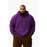 Benroma Büyük Beden Unisex Sweatshirt KAPYET2EBNRQ1, Mor, XL