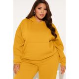 BENROMA Büyük Beden Unisex Sweatshirt, KAPYET2EBNRQ3, Sarı, S