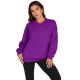 Benroma Calıfornıa Baskılı Ünisex V Yaka Sweatshirt BR-10000, Mor, L