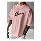 BENROMA Chıcago Bulls Baskılı Oversize Tişört,Pembe 3XL