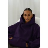 BENROMA Düz Unısex Sweatshırt,Mor 2XL SWEATKAPBNRAE004