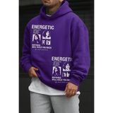 BENROMA Energetıc Baskılı Sweatshırt,Mor XL