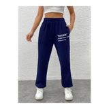 BENROMA Feelings Baskılı Oversize Unisex Eşofman, Saks Mavi, XL