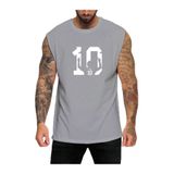 BENROMA Futbolcu Baskılı Kolsuz Tişört, MHSBNR20, Gri, XL