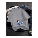 BENROMA Hamile Baskılı Tisort, HAMGBK12, Gri, 3XL