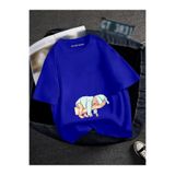 BENROMA Hamile Baskılı Tisort, HAMGBK14, Saks Mavisi, 5XL