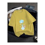 BENROMA Hamile Baskılı Tisort, HAMGBK15, Sarı, 4XL