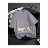 BENROMA Hamile Baskılı Tisort, HAMGBK16, Gri, 2XL