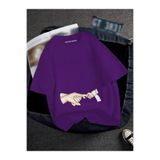 BENROMA Hamile Baskılı Tisort, HAMGBK16, Mor, 3XL