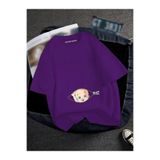 BENROMA Hamile Baskılı Tisort, HAMGBK19, Mor, 3XL