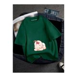 BENROMA Hamile Baskılı Tişört, Yeşil, 4XL, HAMGBK13