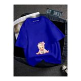 BENROMA Hamile Bebek Baskılı Tisort, HAMGBK11, Saks Mavisi, M