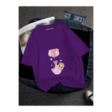 BENROMA Hamile Bebek Baskılı Tisort, HAMGBK17, Mor, XL